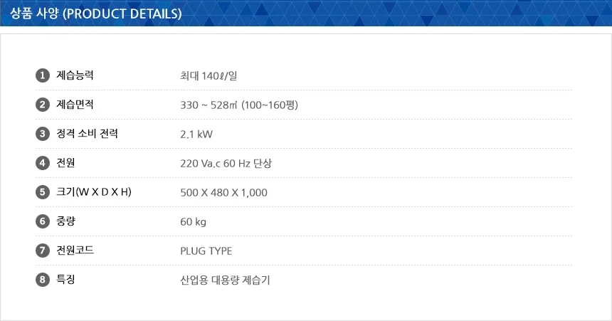 [중고] 에어렉스 ADH-1000 대용량 제습기 업소용,사무용 140L/일 160평형 상세 설명 5