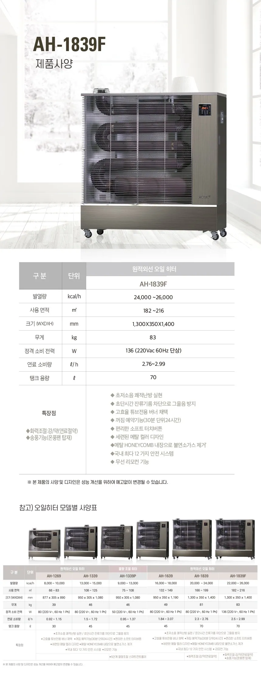 석유돈풍기 55~65평 상세 설명 1
