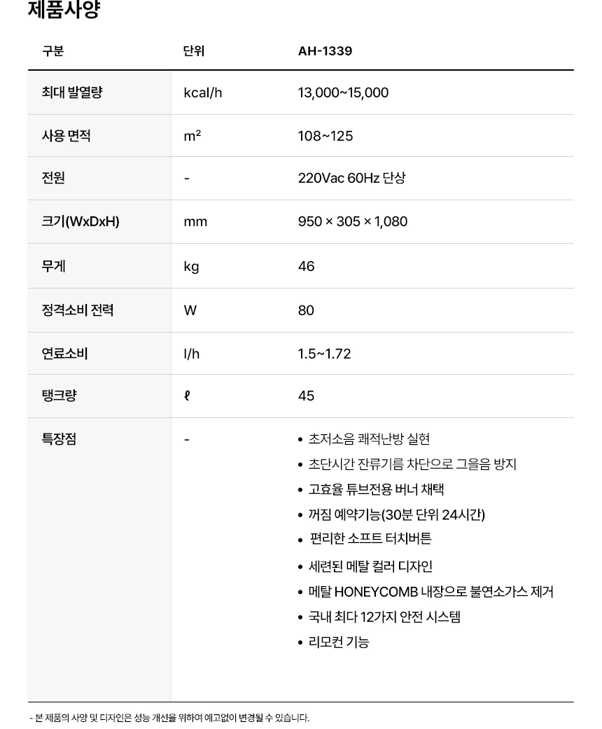 석유돈풍기 32~37평 상세 설명 5