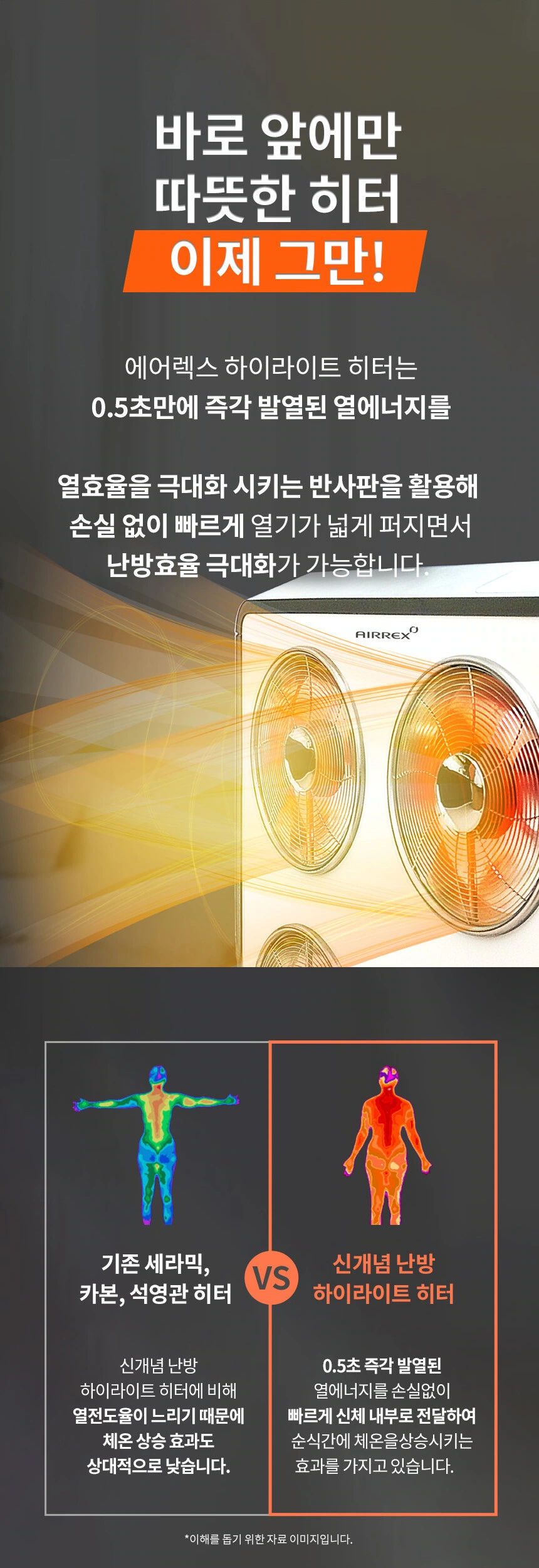 에어렉스 하이라이트 전기히터 AH-30 4구 최대 15평 상세 설명 10