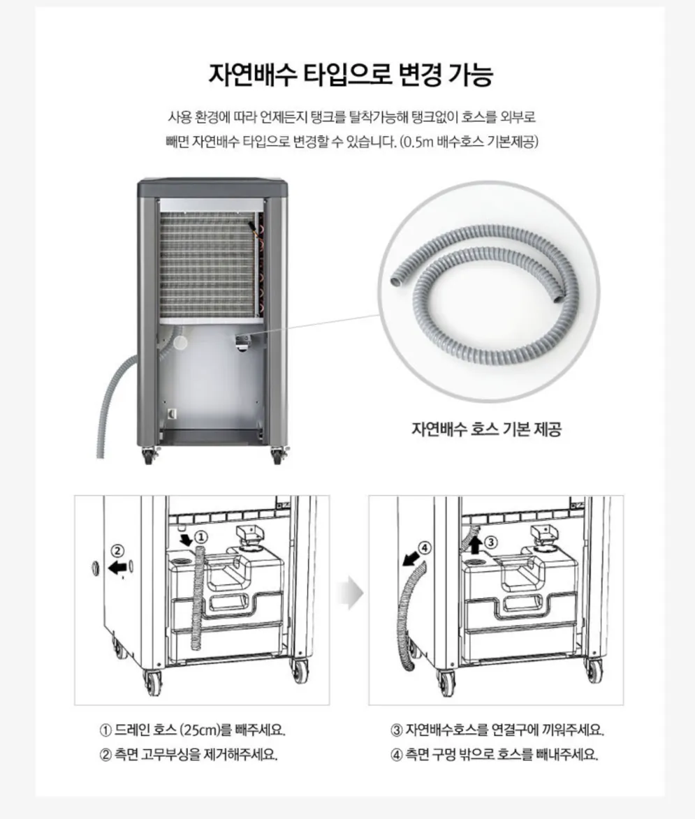 상업용 이동식제습기 110평 116L 자연배수형 상세 설명 41